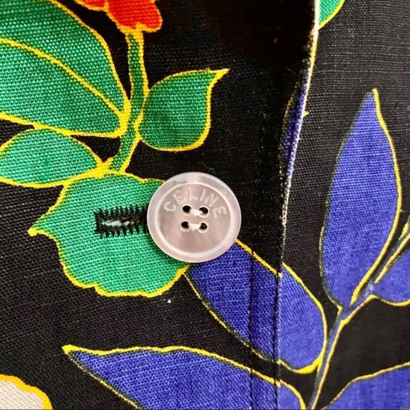 Céline Paris Vintage Linen Floral Print Blazer - Picture 9 of 12